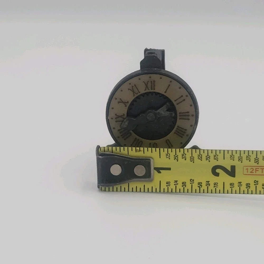 Vintage Die-Cast‎ Metal Miniature Pencil Sharpener - Clock No. 8754 Collectors
